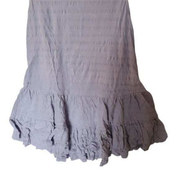 Anthropologie Flounced Open-Back Mini Dress Lavender L Large NWT Texturized Stre - Picture 10 of 14